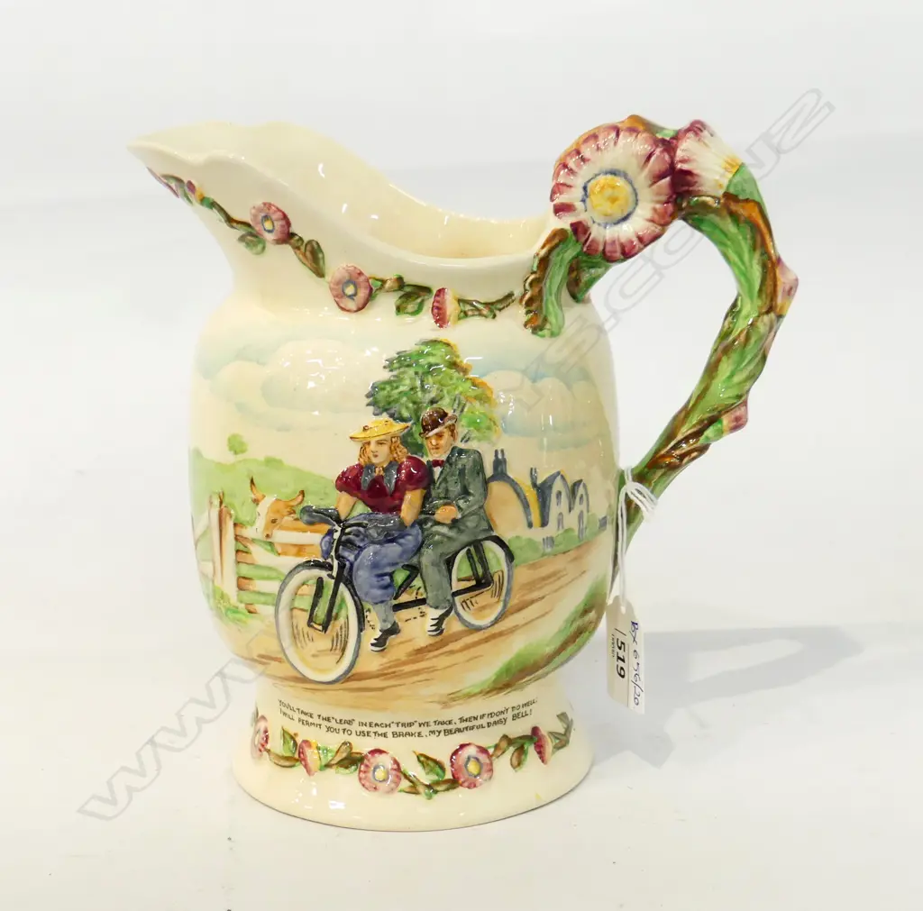 CROWN DEVON 'DAISY BELL' MUSICAL JUG H.200mm Image 1++