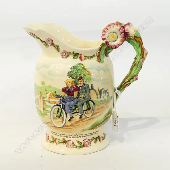 CROWN DEVON 'DAISY BELL' MUSICAL JUG H.200mm