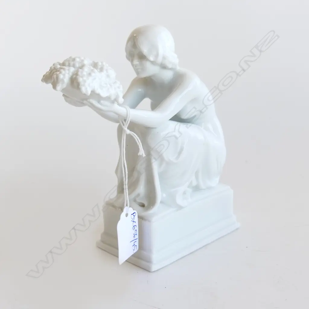 ROSENTHAL WHITE PORCELAIN FIGURE; 'GRAPE BEARER' H.160mm Image 1++