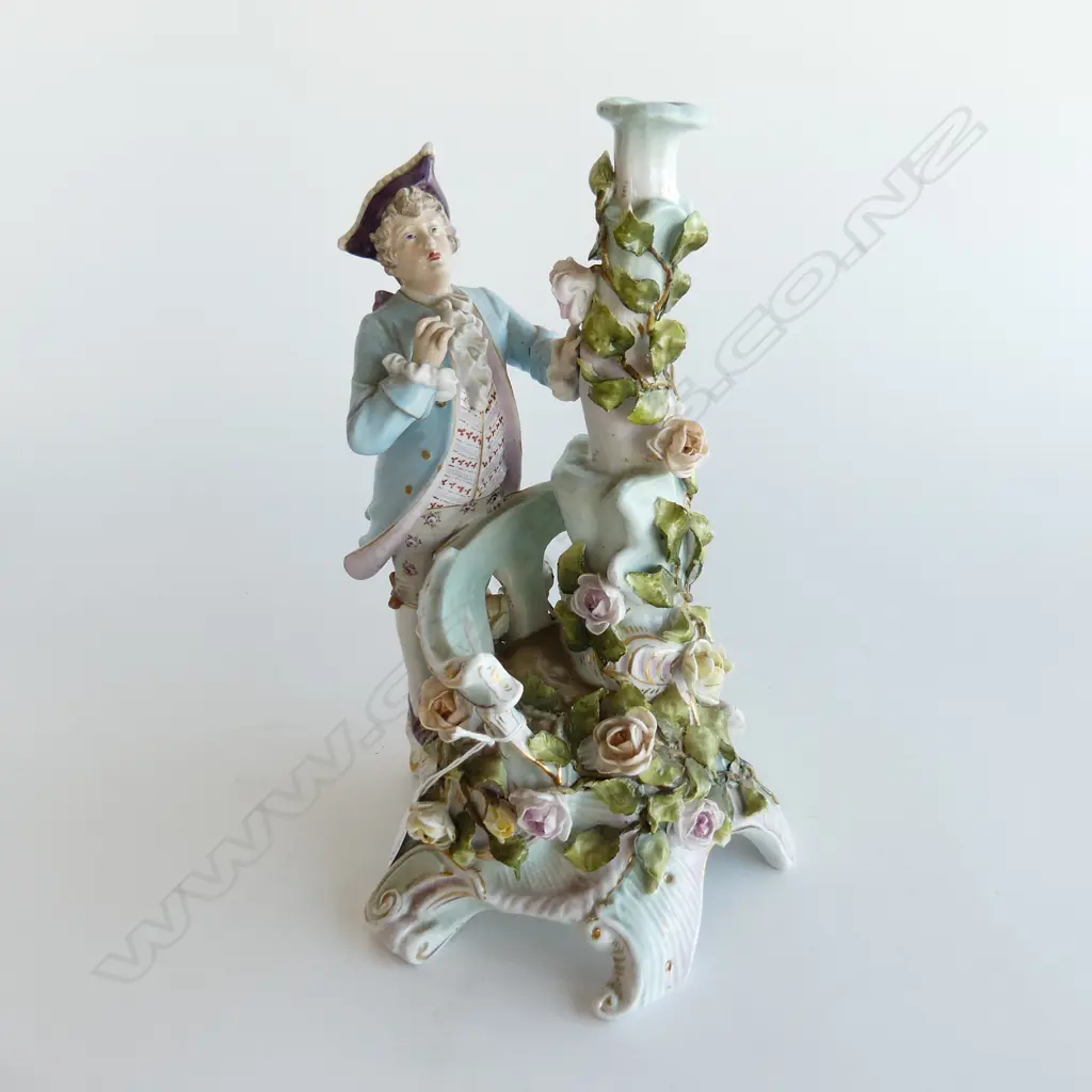 GERMAN PORCELAIN CANDLESTICK H.280mm some losses Image 1++