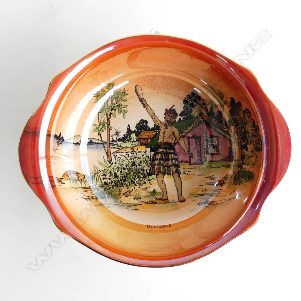 GRIMWADES 'MAORI WARE' LG BOWL - 'DEFIANCE' 205mm dia Image 1++