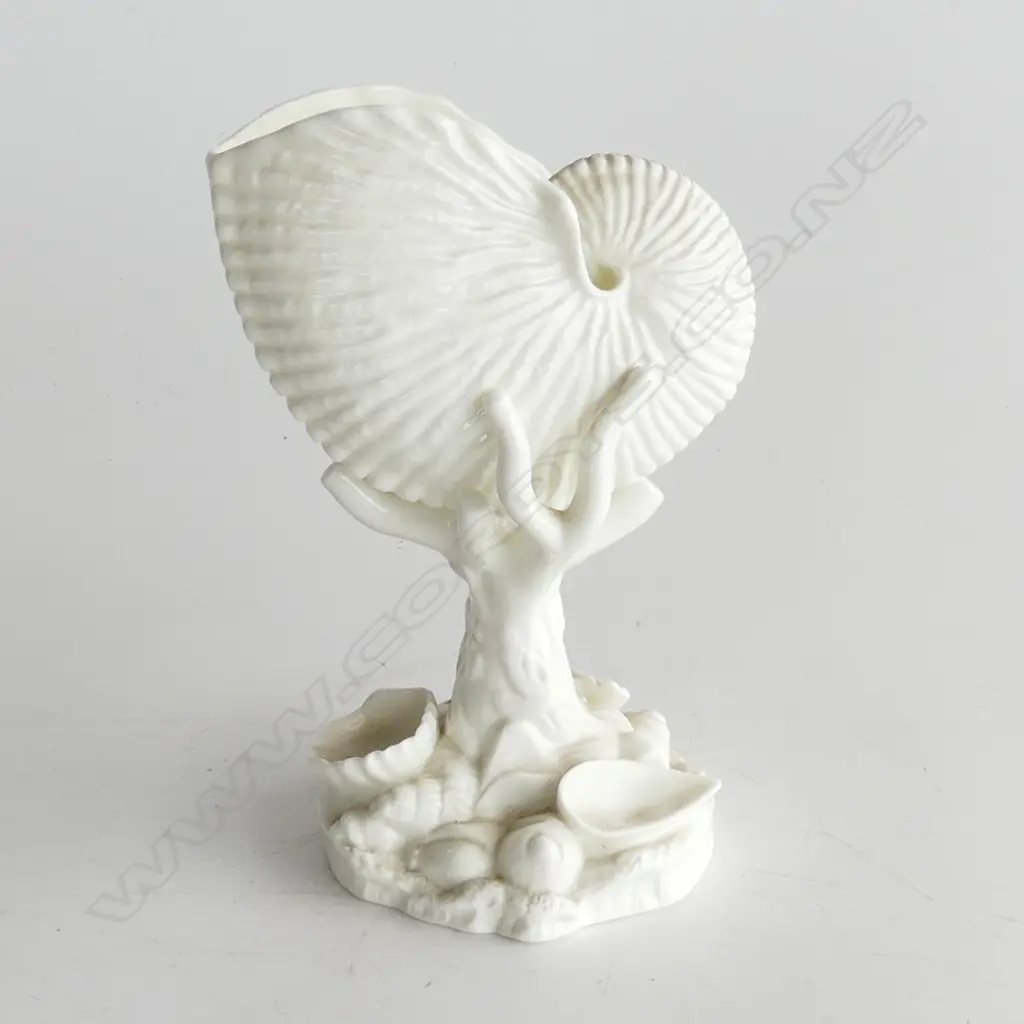 ROYAL WORCESTER WHITE NAUTILUS VASE H.165mm Image 1++