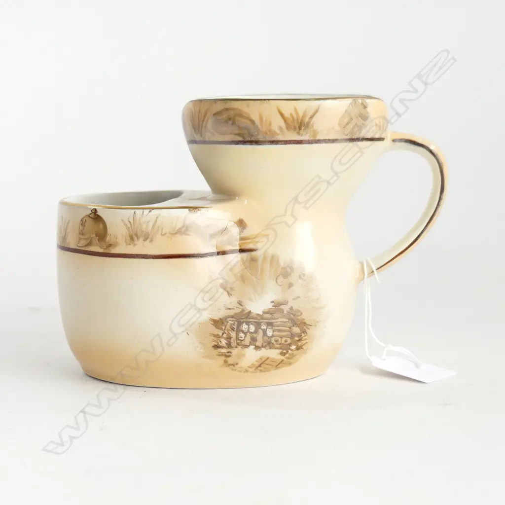 BAIRNSFATHER OLD BILL SHAVING MUG. STAMPED SOUVENIR OF THE GREATWAR Image 1++