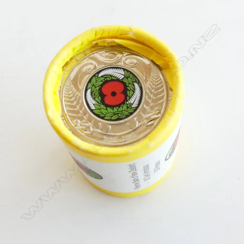 UNC ROLL OF NZ 2018 50CENT ARMISTICE COINS Image 1++