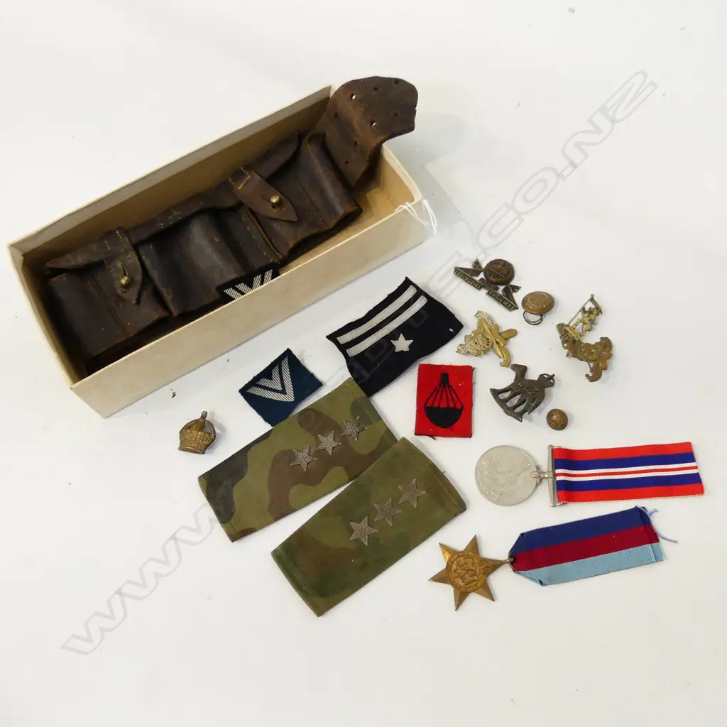 ASST. WWII MILITARY ITEMS; 1939-1945 WAR MEDAL & STAR, ETC Image 1++