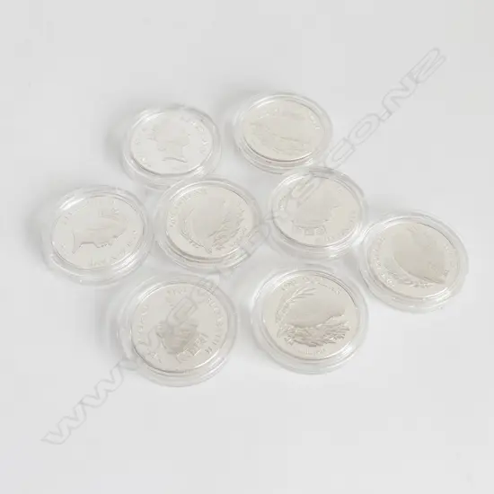 8 NZ 1986 SILVER PROOF COINS