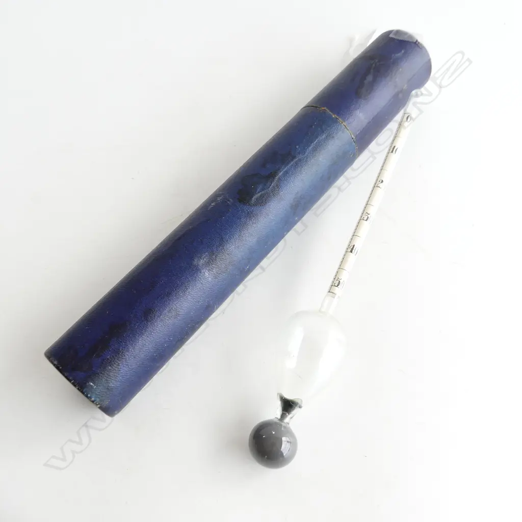 ANTIQUE GLASS BREWING THERMOMETER FOR BEER BREWING “BREWERS SACCH” ACCOSON MADE IN ENGLAND IN ORIGINAL BOX 210mm Image 1++