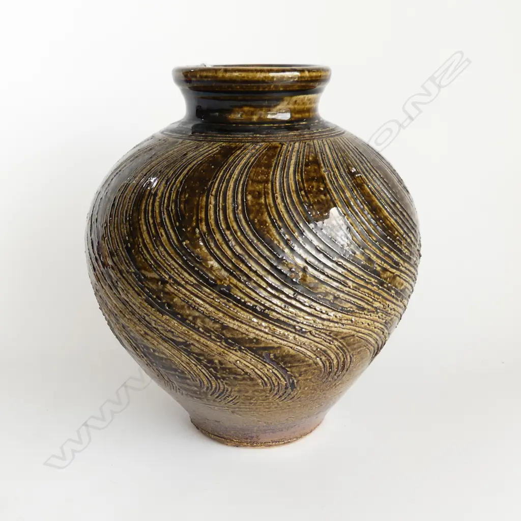 TALL STUDIO POTTERY VASE H300MM Image 1++