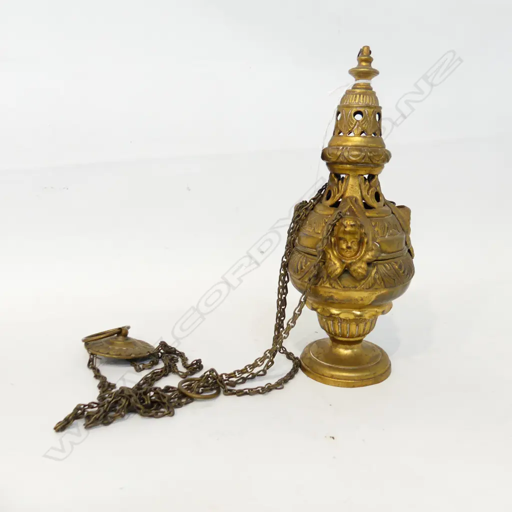 ANTIQUE BRASS CENSOR H.255mm Image 1++