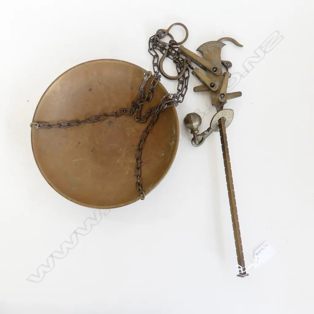 VINTAGE BRASS SCALES - BOWL 240mm dia Image 1++