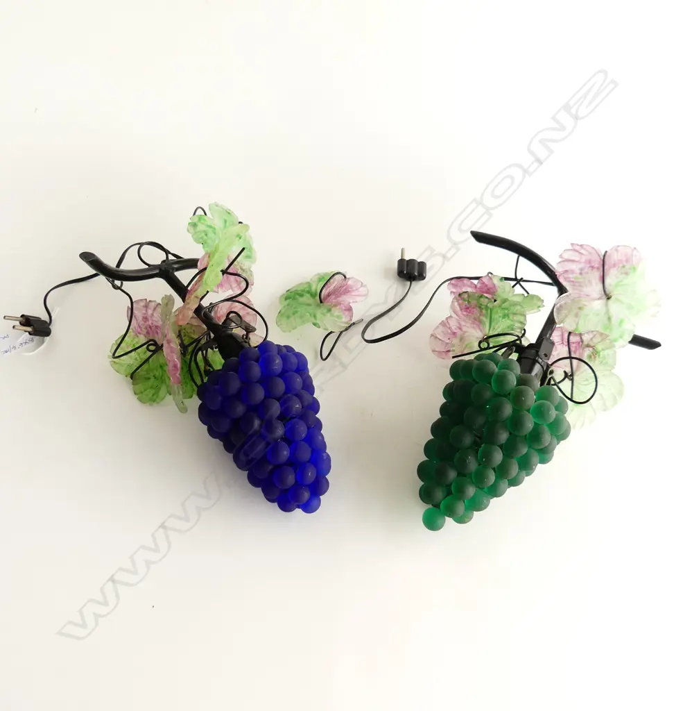 PR VINTAGE GLASS 'GRAPE' LAMPS H.290mm Image 1++
