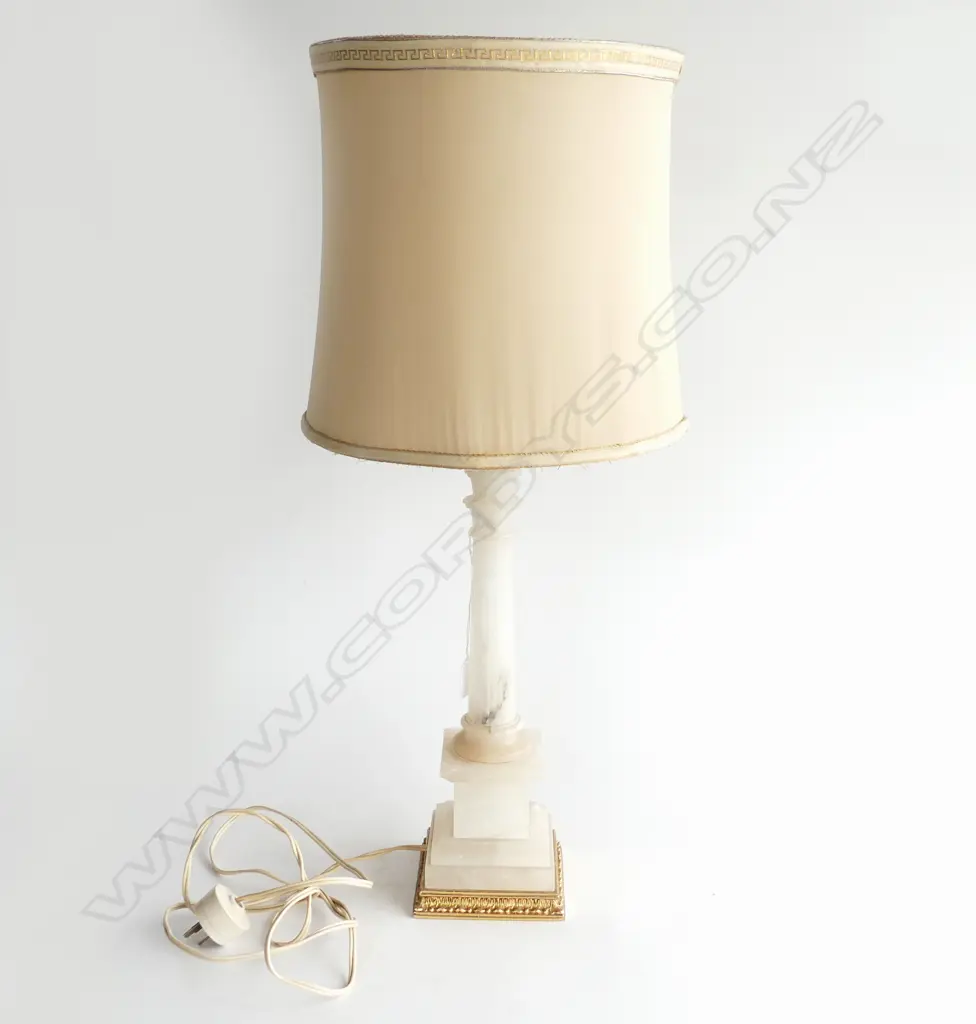 LG WHITE ALABASTER COLUMN LAMP H.720mm Image 1++
