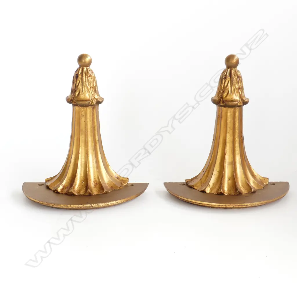 PAIR OF GILDED WALL BRACKETS H 230 MM Image 1++