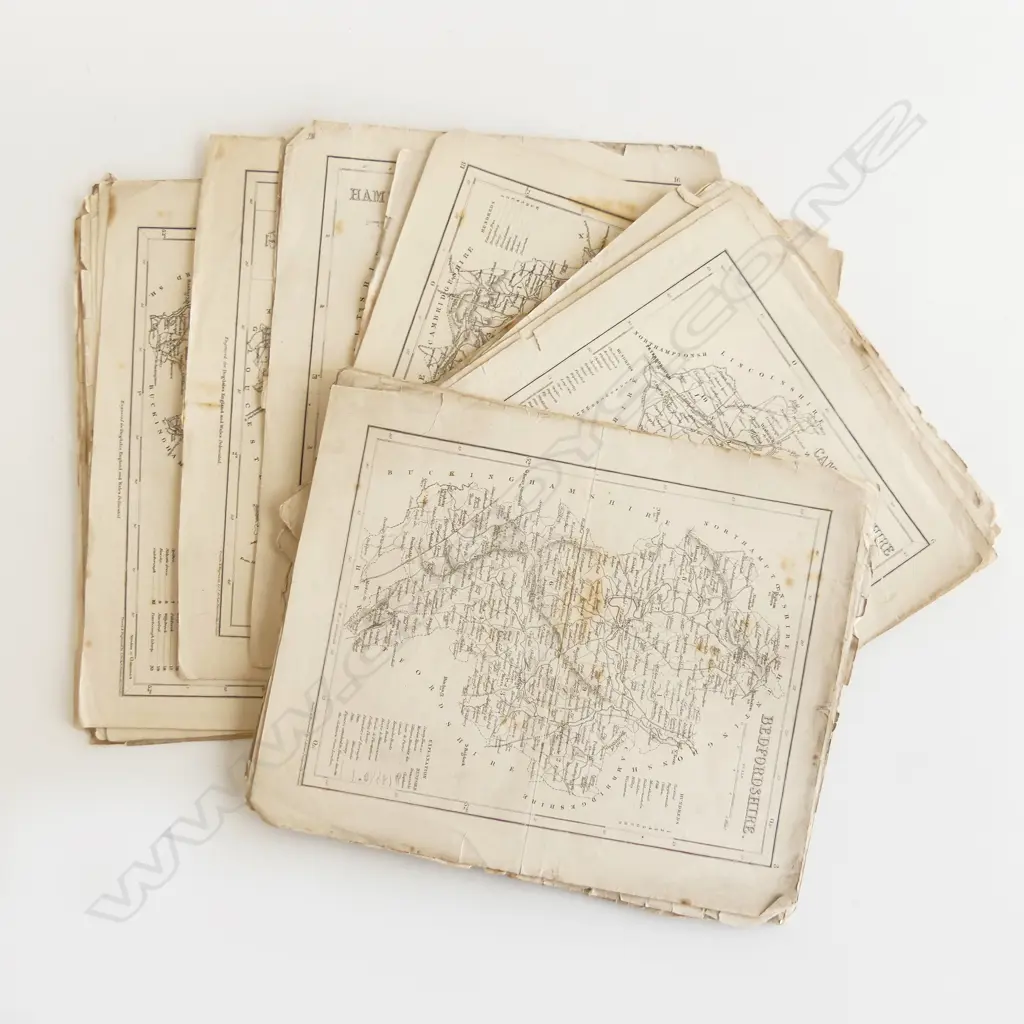 19thC MAPS OF ASST. ENGLISH COUNTIES 270x220mm Image 1++