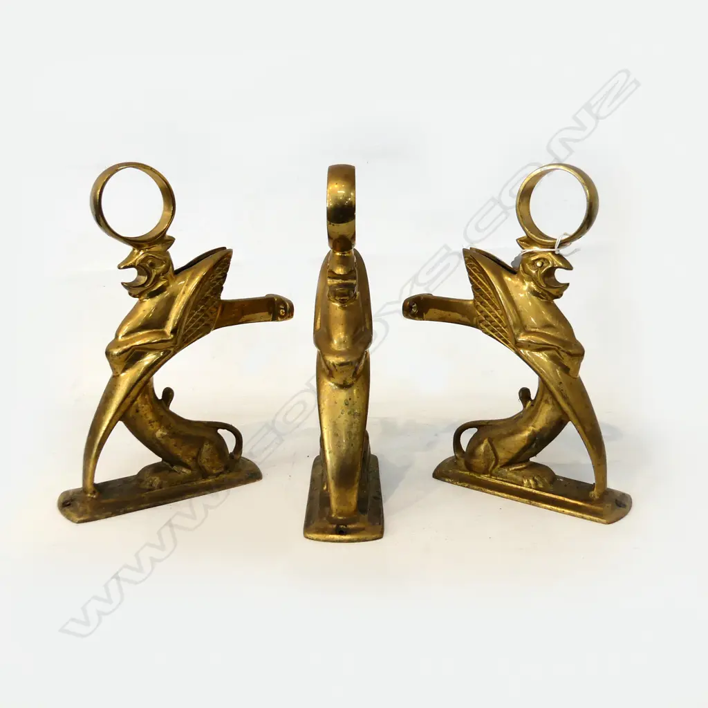 3 BRASS GARGOYLES H260MM Image 1++