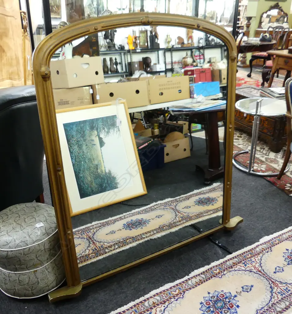 LG ANTIQUE OVERMANTLE MIRROR 1285x1235mm Image 1++