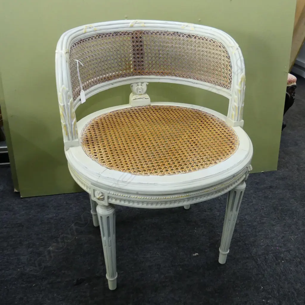 VINTAGE FRENCH STYLE CANED CHAIR  Image 1++