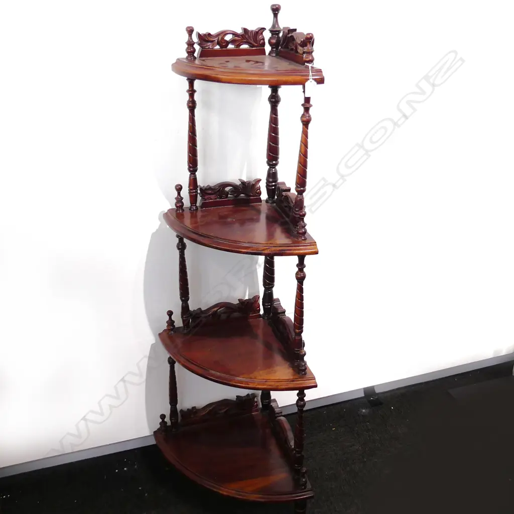 VICTORIAN STYLE 4 TIER CORNER WHAT NOT H.1455mm Image 1++