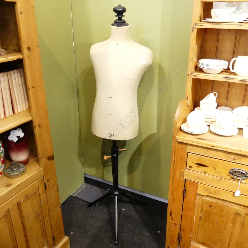 VINTAGE MANNEQUIN DRESS FORM, STAMPED STOCKMAN PARIS TO BACK, H.1650mm Image 1++