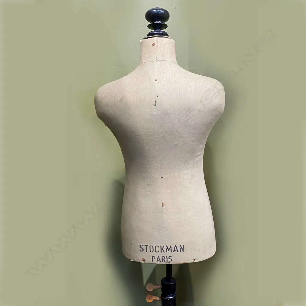 VINTAGE MANNEQUIN DRESS FORM, STAMPED STOCKMAN PARIS TO BACK, H.1650mm Image 1++