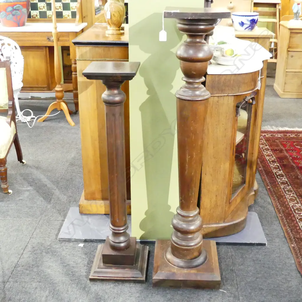 2 WOODEN PLINTHS H.1145mm Image 1++