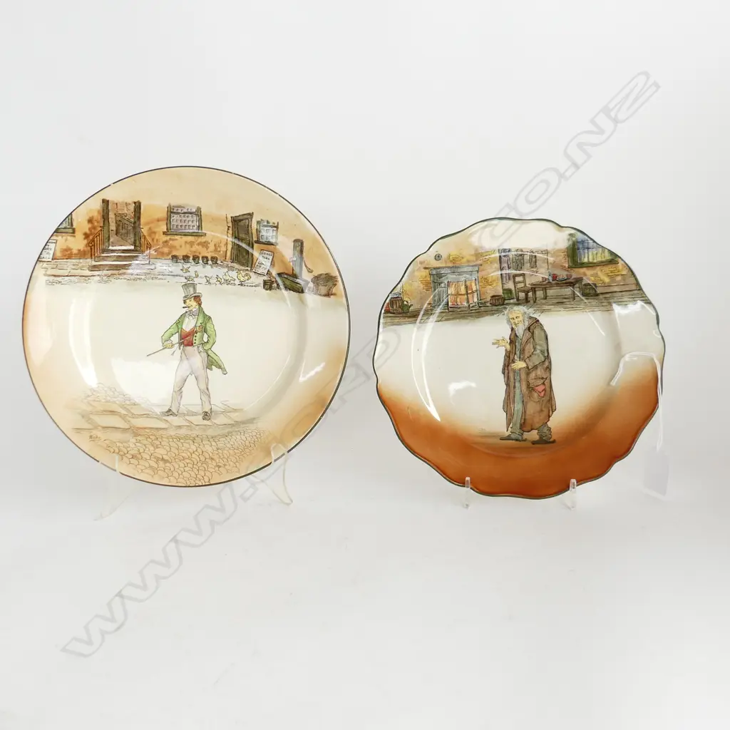 2 DOULTON DICKENS PLATES,DICK SWIVELLER,24CM DIAM,FAGIN 22CM DIAM Image 1++
