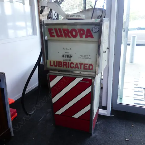 EUROPA CIRCA 1960S PETROL PUMP & HOSE 750x460x1580mm...