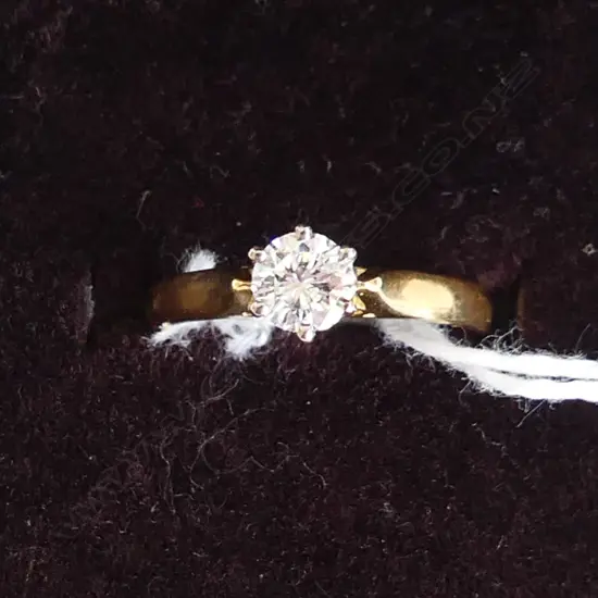 18CT DIAMOND 0.51ct SOLITAIRE RING colour E. 3.2 GRAMS w. 2003 APPRAISAL see 2nd photo