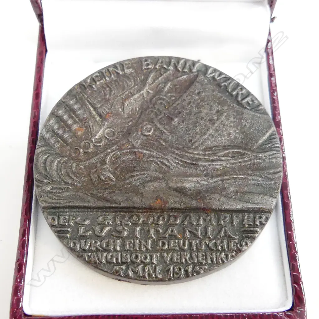 BRITISH PROPAGANDA LUISITANIA MEDAL 55mm dia Image 1++