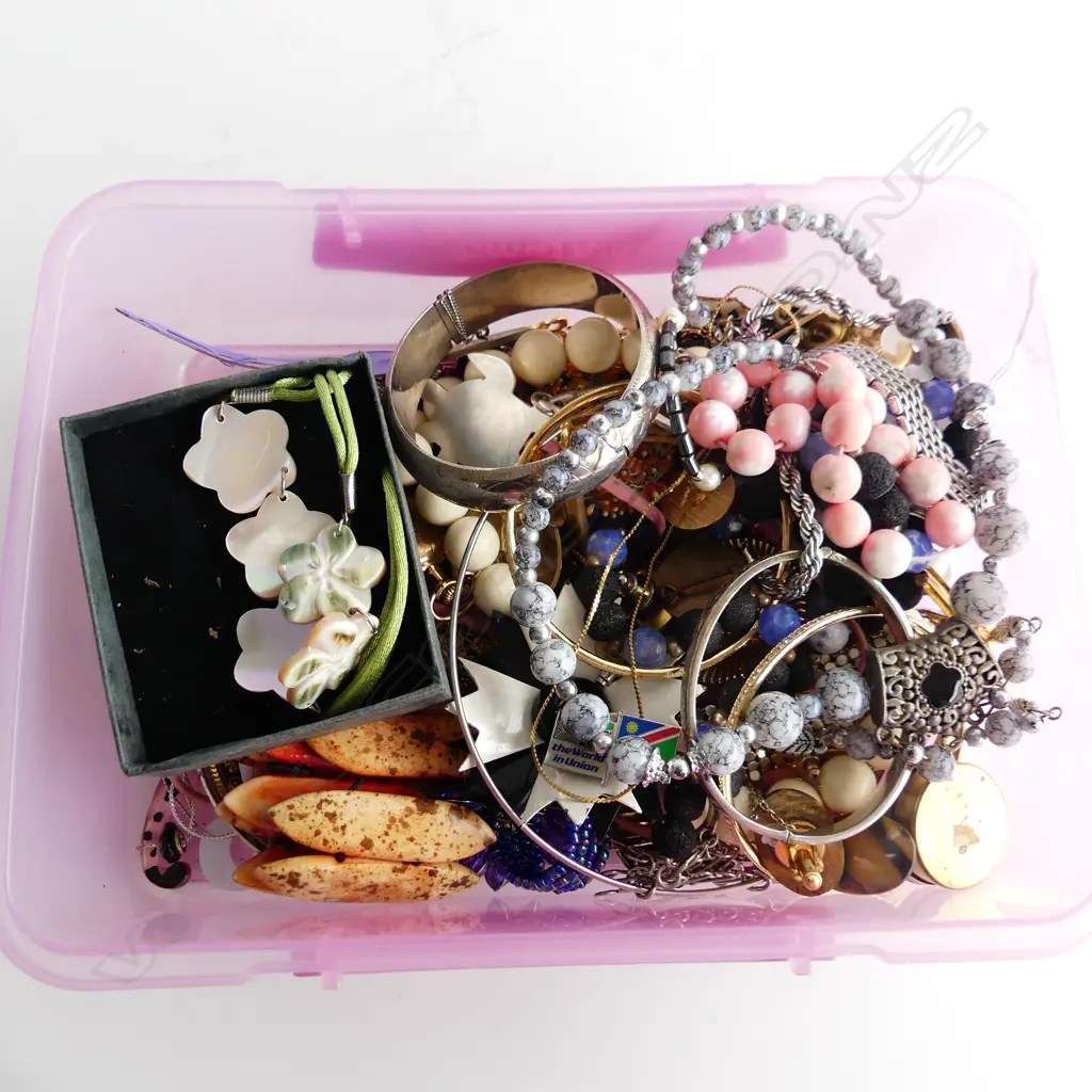 TRAY ASST COSTUME JEWELLERY, PINS ETC... Image 1++