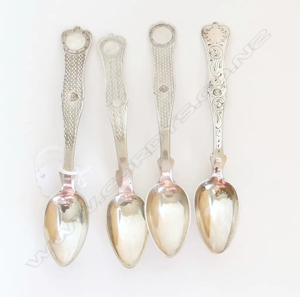 4 TURKISH SILVER SPOONS L.165mm 134 GRAMS Image 1++