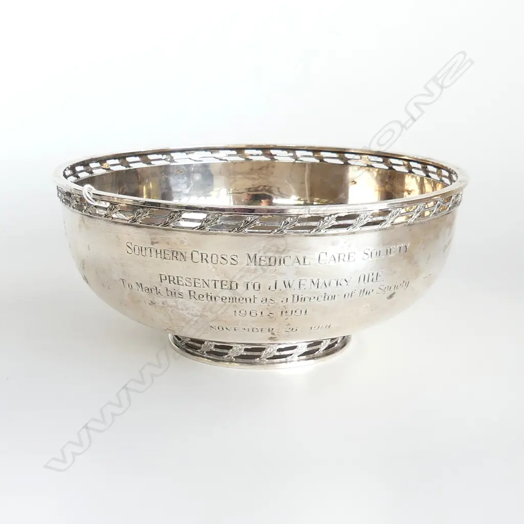LG STG SILVER BOWL, B'HAM 1987 210mm dia 640 grams Image 1++