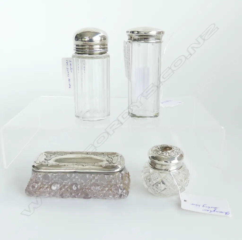 4 STG LIDDED CRYSTAL CONTAINERS H.100mm Image 1++