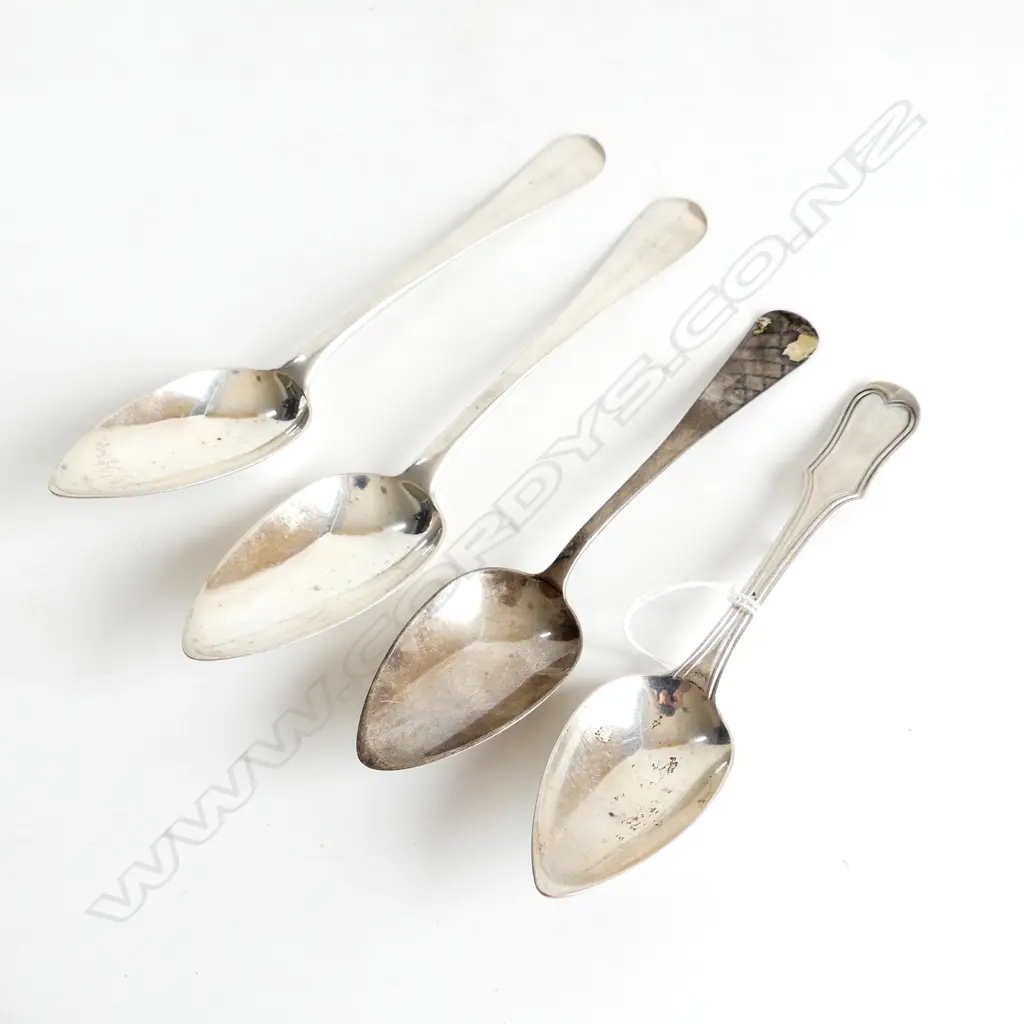 4 FRENCH SILVER SPOONS L.220mm 204 GRAMS Image 1++