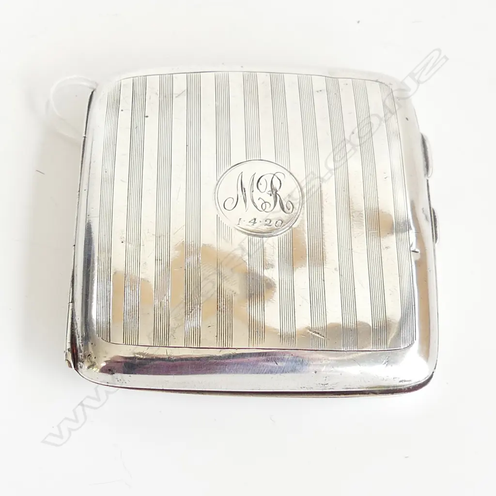 STG SILVER CIGARETTE CASE, B'HAM 1919 86 GRAMS Image 1++