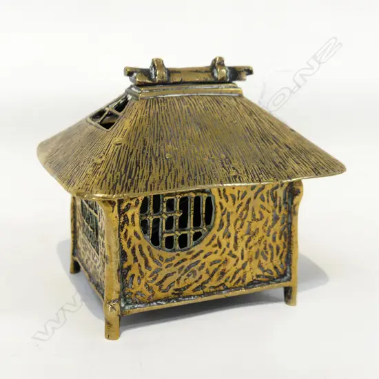 VINTAGE JAPANESE BRASS INCENSE BURNER H100MM