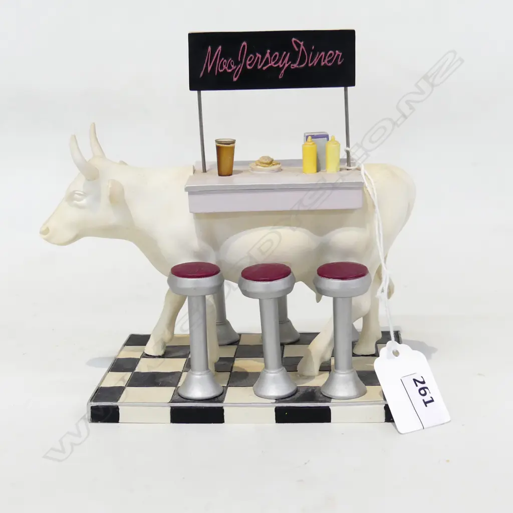 COW PARADE COLLECTABLE COWS " MOO JERSEY DINER " Image 1++