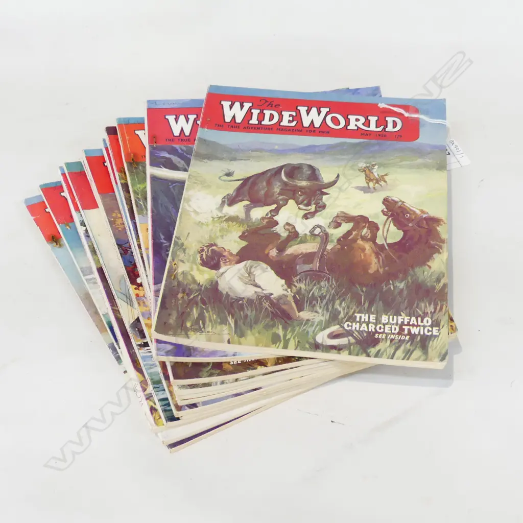 12 COPIES 1950S THE WIDE WORLD MAG Image 1++