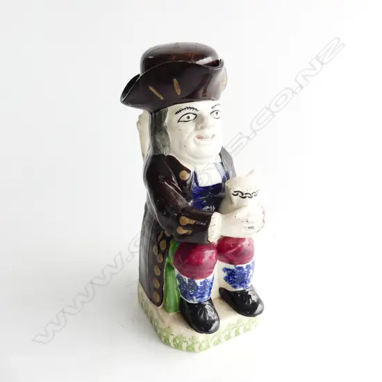 OLD ENGLISH TOBY JUG, LATE 18TH/EARLY 19THC, LID CRACKED BUT USUALLY ABSENT, H. 260mm