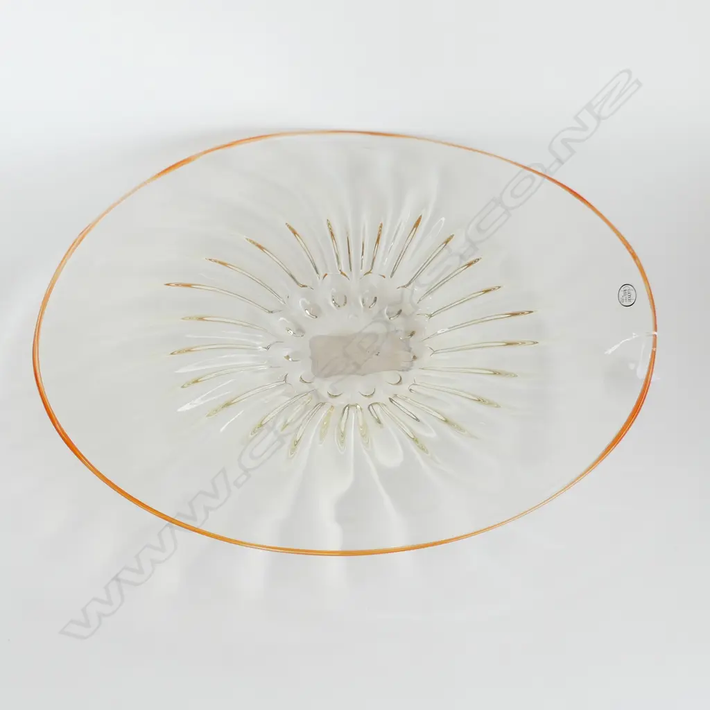 LG HAND BLOWN LUCINDA GLASS DISH 510mm dia  Image 1++