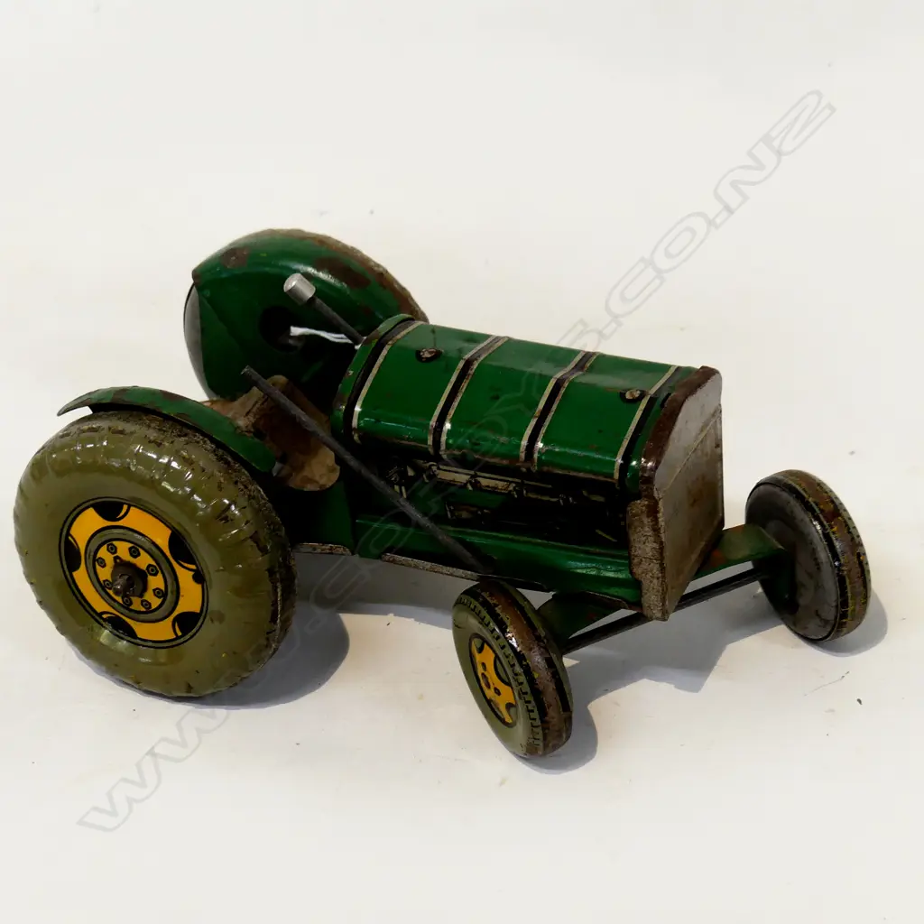 ENGLISH VINTAGE TIN TOY TRACTOR L190MM Image 1++