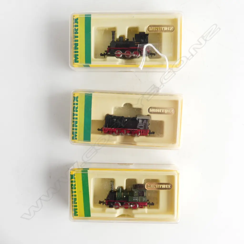 3 MINITRIX BOXED TOY LOCOMOTIVES. 2047+2962+2914  Image 1++