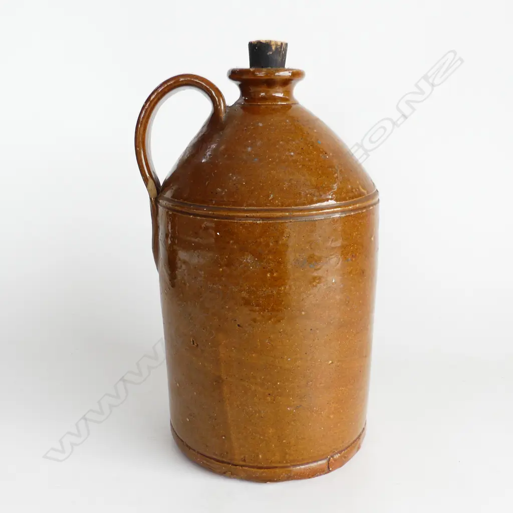 LUKE ADAMS CHRISTCHURCH NZ POTTERY CROCK IMPRESSED STAMP H. 340mm Image 1++