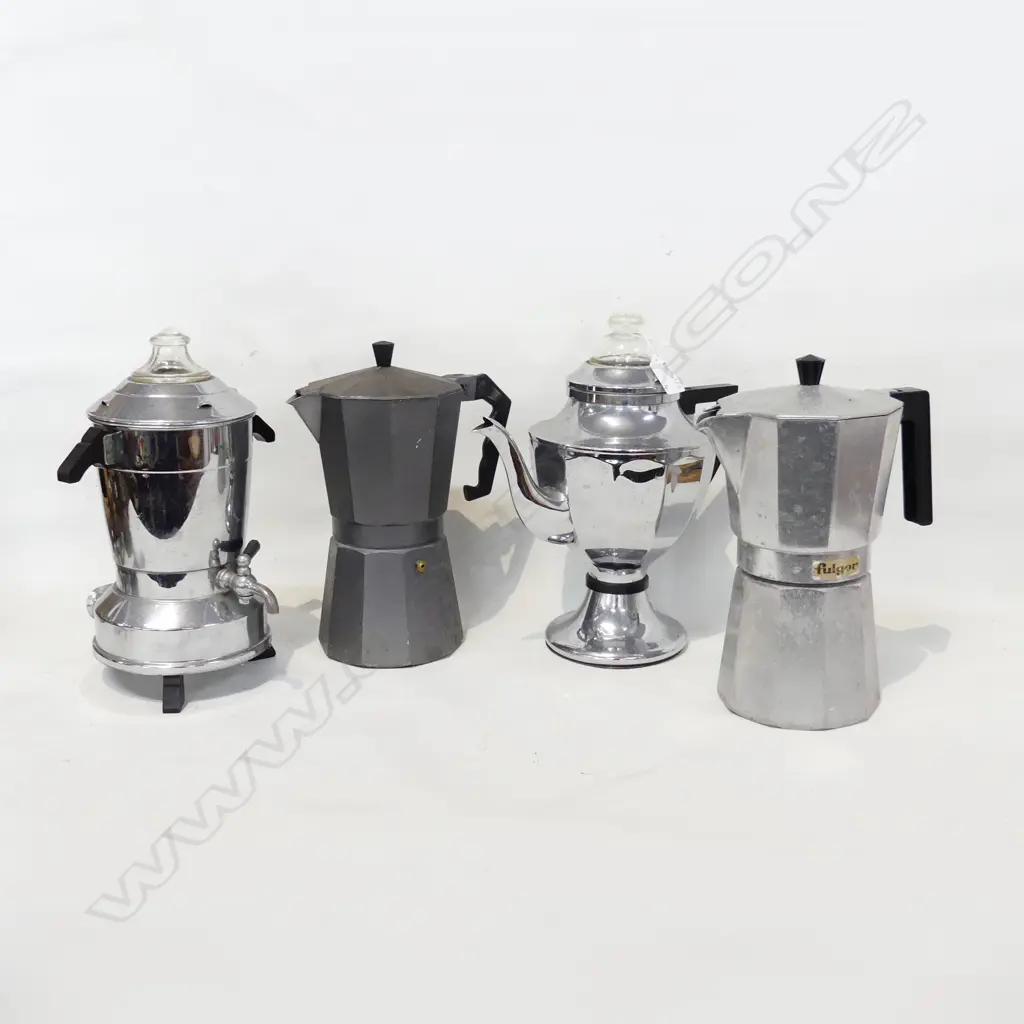 4 COFFEE PERCOLATORS Image 1++