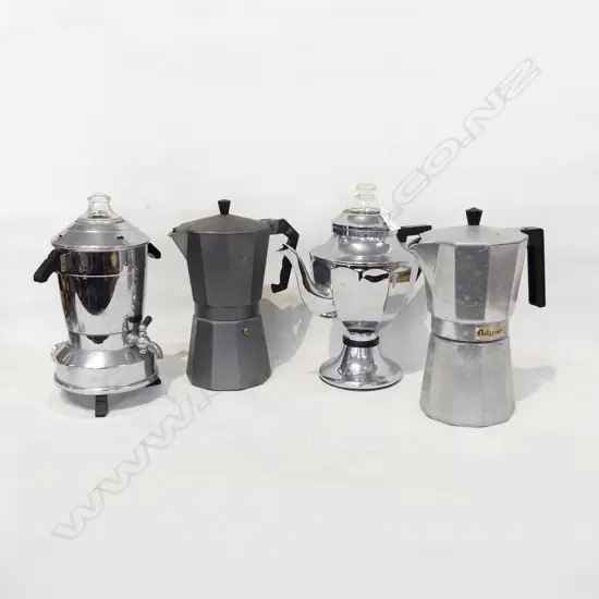 4 COFFEE PERCOLATORS