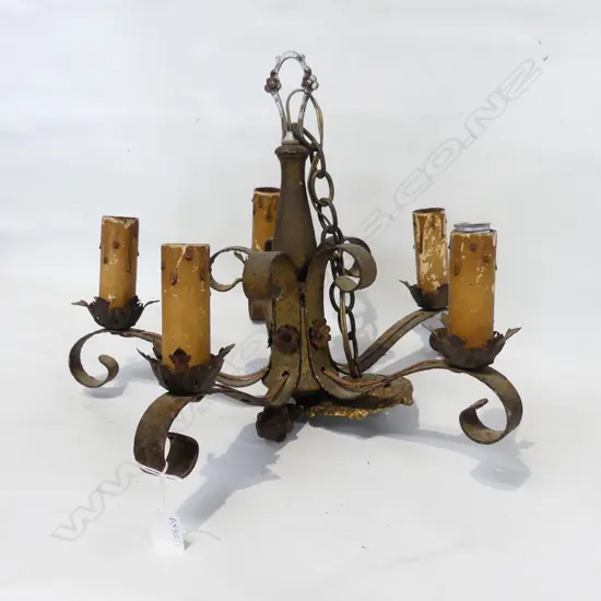 VINTAGE 5 ARM LIGHT FITTING 400mm dia