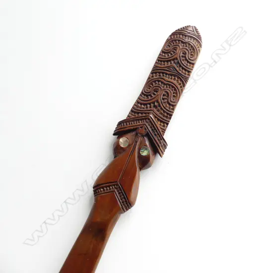 CARVED CHILDS PRACTISE TAIAHA, MID 2OTHC, L.630mm