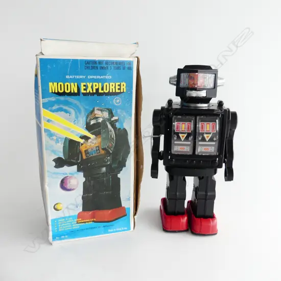 ORIGINAL BOXED ' MOON EXPLORER' ROBOT, MADE IN HONG KONG, H. 300mm