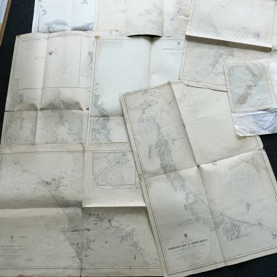 ASST. LARGE 1940-50s VINTAGE NZ MAPS (9 LG, 1 SM), LARGEST 1030 x 690mm