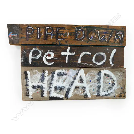 SIMON SHEPHEARD, 'PIPE DOWN PETROLHEAD', 2015, SIGNED "SS", 500 X 780mm